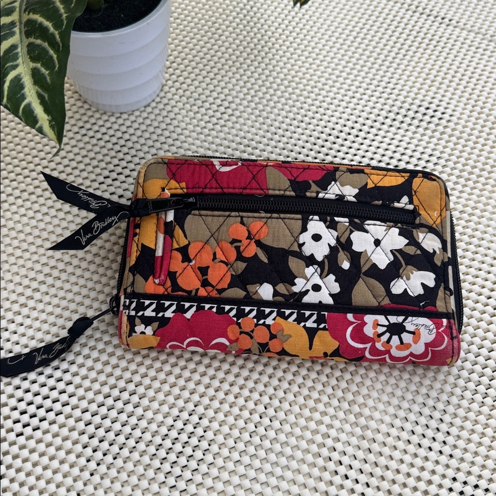 Vera Bradley Red and Yellow Floral Wallet - Picture 4 of 8